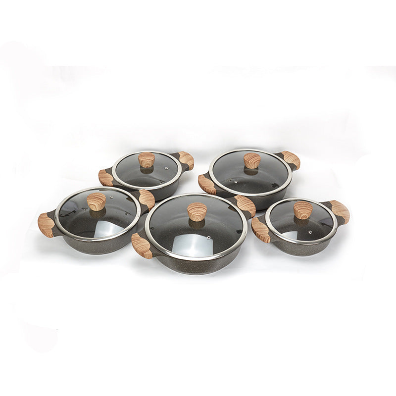 Non-stick frying pan with glass lid