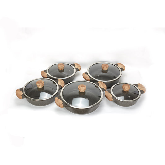Non-stick frying pan with glass lid
