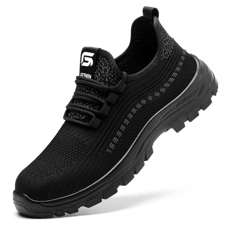Flying Weaving Summer Labor Protection Shoes For Men Breathable
