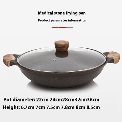 Non-stick frying pan with glass lid