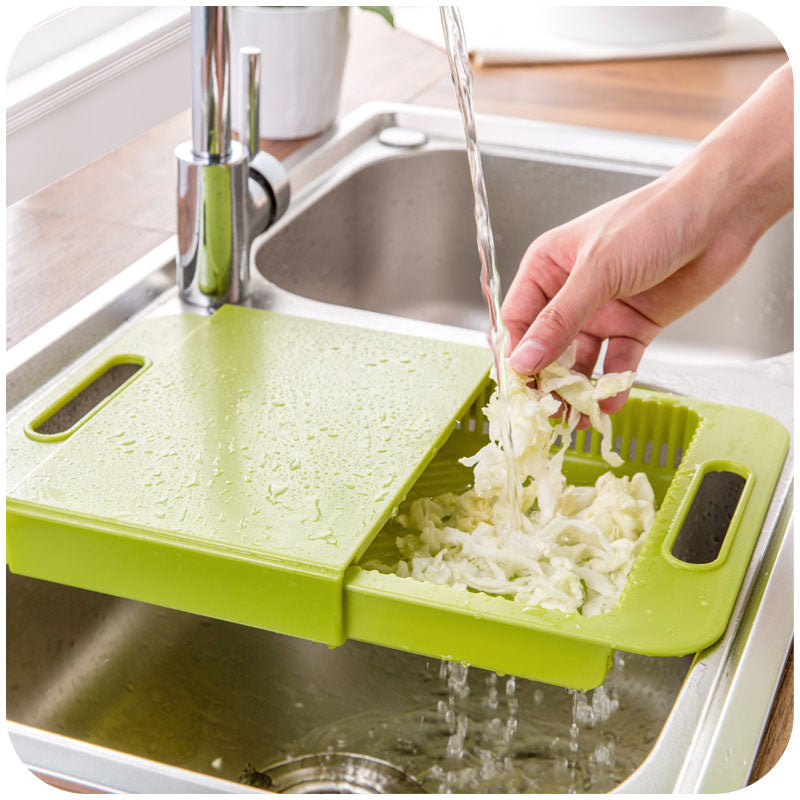 Bloques de cocina multifunción para picar, fregaderos, escurridor, tabla de cortar, herramientas para carne y verduras, accesorios de cocina, tabla de cortar