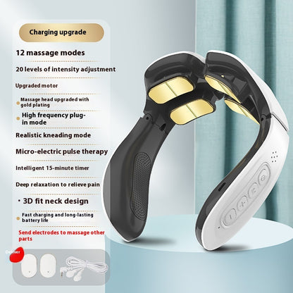 Neck massager with low frequency pulse technology
