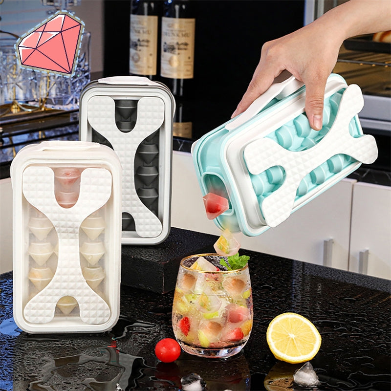 2 in 1 Ice Bottle, Ice Cube Tray with Lid