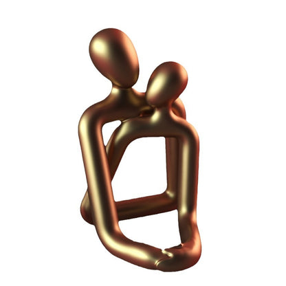 Heart touching loving couple statue modern and timeless decorative
