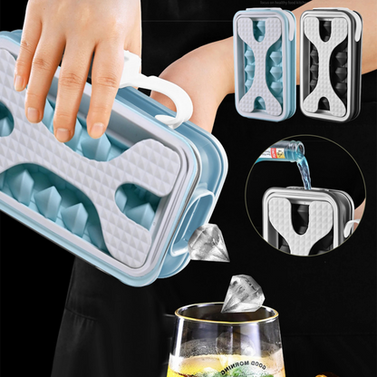 2 in 1 Ice Bottle, Ice Cube Tray with Lid
