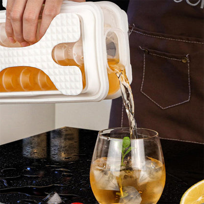 2 in 1 Ice Bottle, Ice Cube Tray with Lid