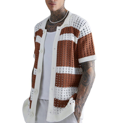 Men's Fashion Casual Solid Color Slim Fit Top