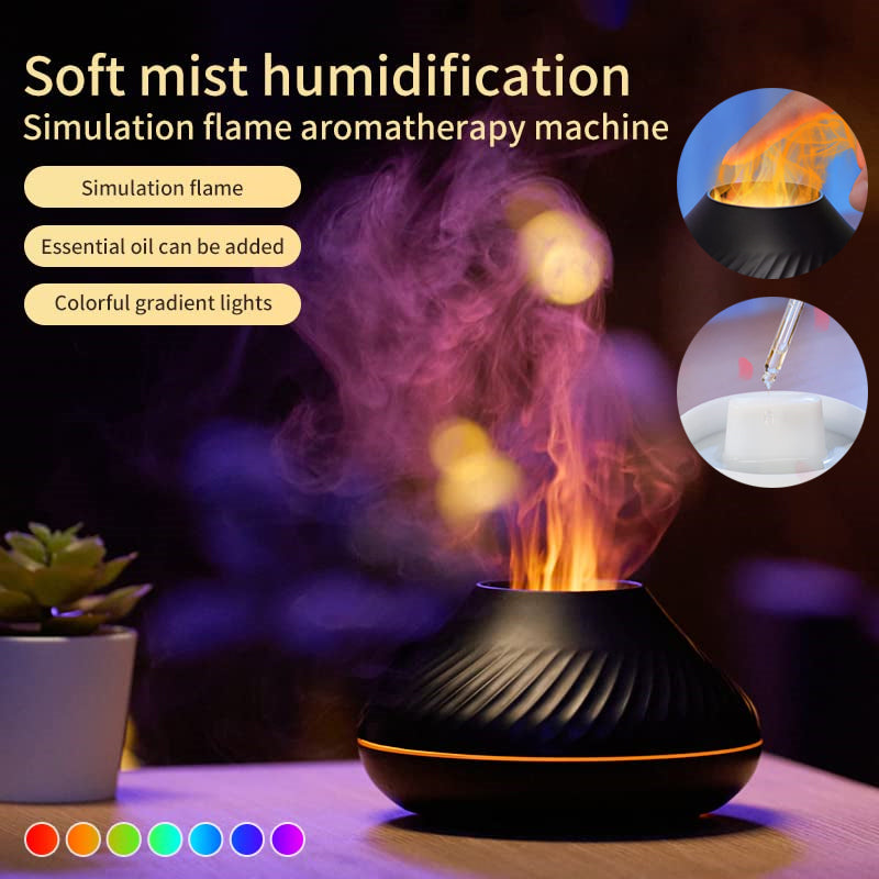 Volcanic Flame Aroma Diffuser Essential Oil Lamp 130ml