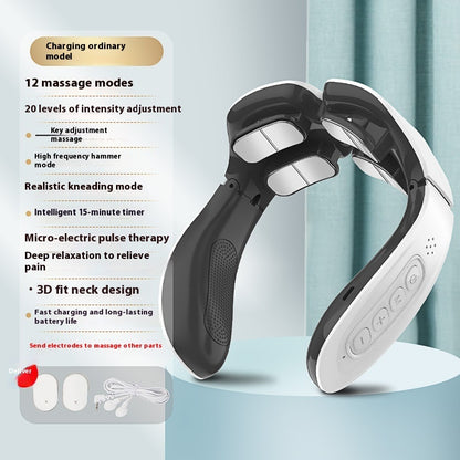 Neck massager with low frequency pulse technology