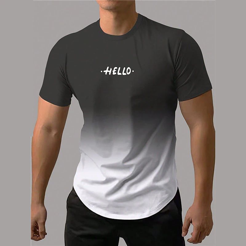 Men's Short-sleeved Sports T-shirt 3d Printing