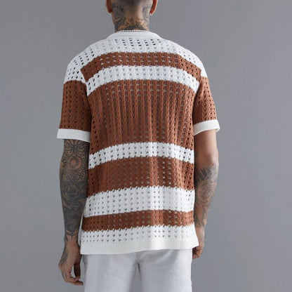 Men's Fashion Casual Solid Color Slim Fit Top