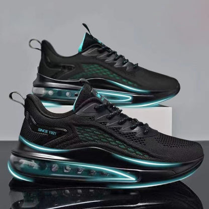 Zapatos de malla sin cordones con cojín de aire, zapatillas deportivas para hombre, zapatos casuales de moda que aumentan la altura