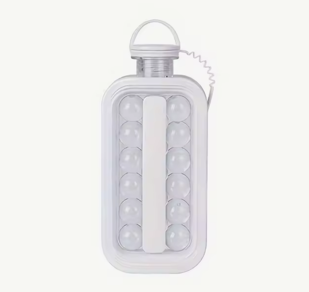 2 in 1 Ice Bottle, Ice Cube Tray with Lid