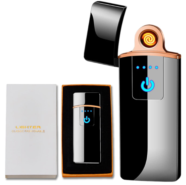 Electronic Charging USB Cigarette Lighter Metal Windproof Creative Lighter
