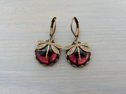 Vintage Dragonfly Earrings