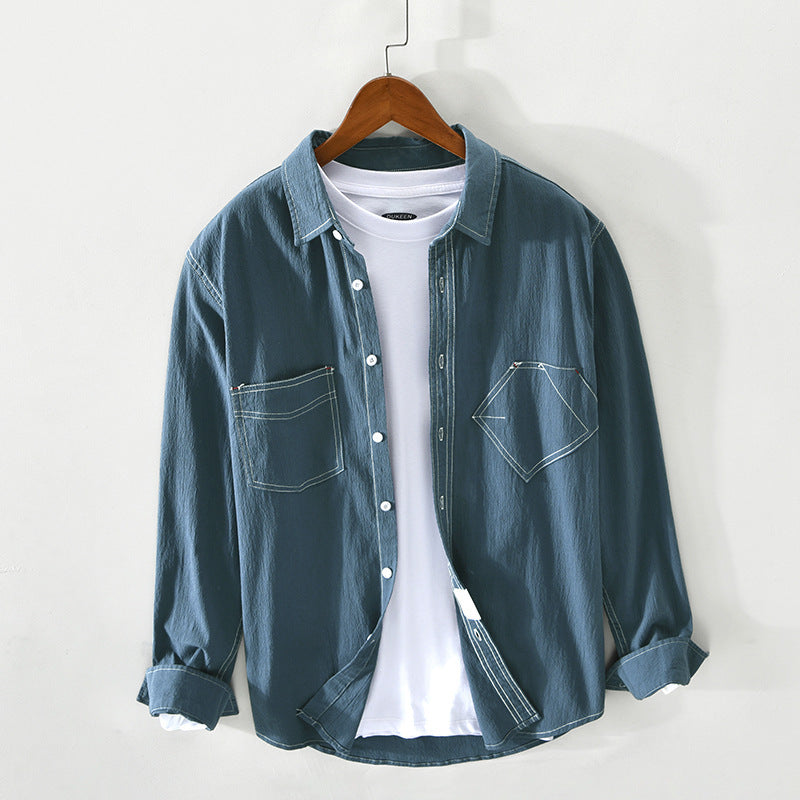 Men's Fashion Loose Casual Long-sleeved Shirt