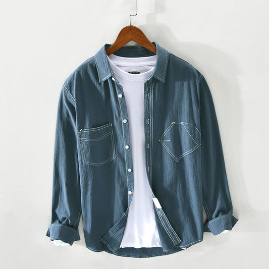 Men's Fashion Loose Casual Long-sleeved Shirt