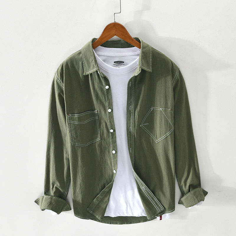 Men's Fashion Loose Casual Long-sleeved Shirt
