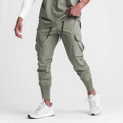 Pantalones casuales de ejercicio para hombres musculosos Fitness delgados