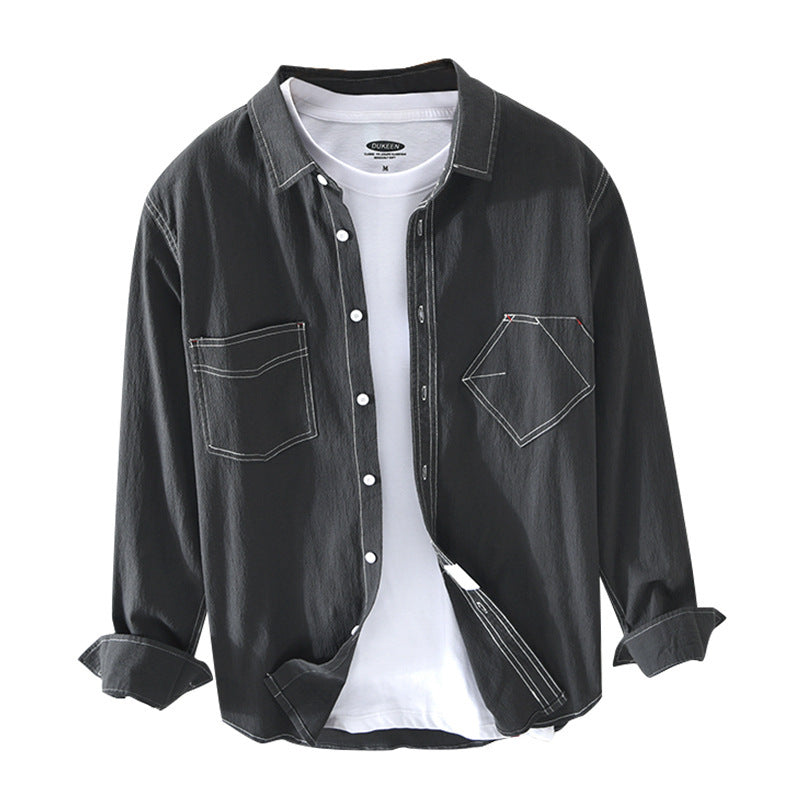 Men's Fashion Loose Casual Long-sleeved Shirt