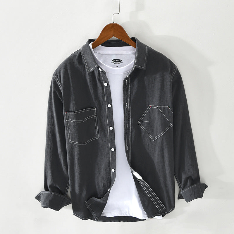Men's Fashion Loose Casual Long-sleeved Shirt