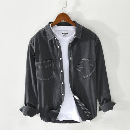 Men's Fashion Loose Casual Long-sleeved Shirt