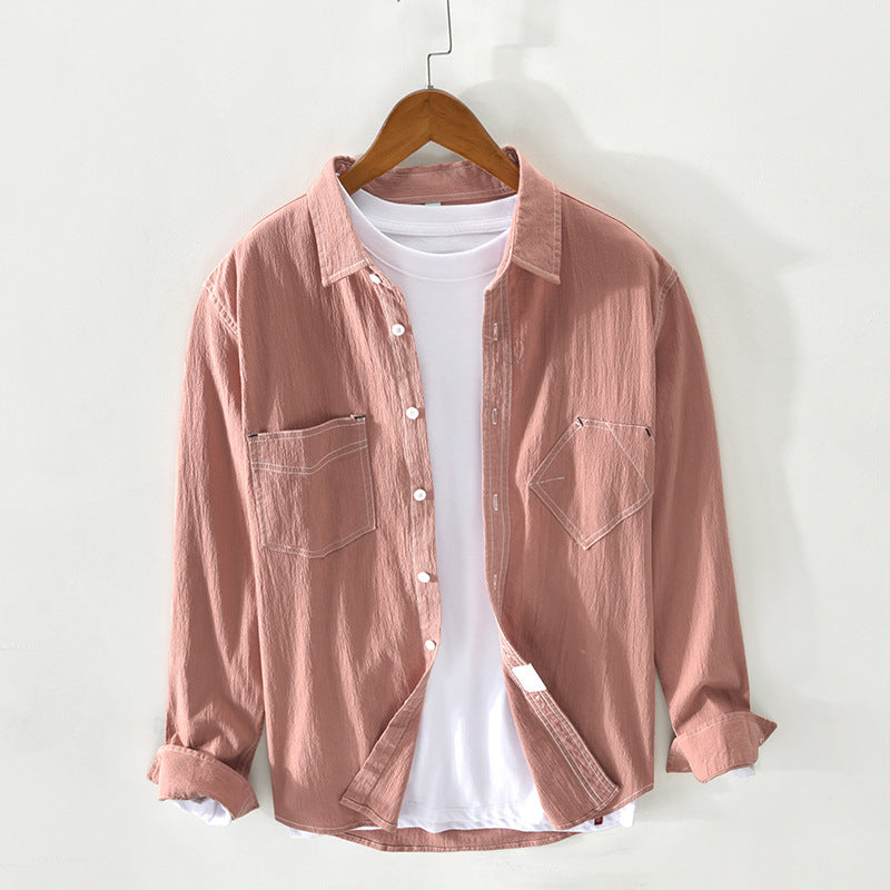 Men's Fashion Loose Casual Long-sleeved Shirt