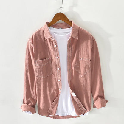 Men's Fashion Loose Casual Long-sleeved Shirt