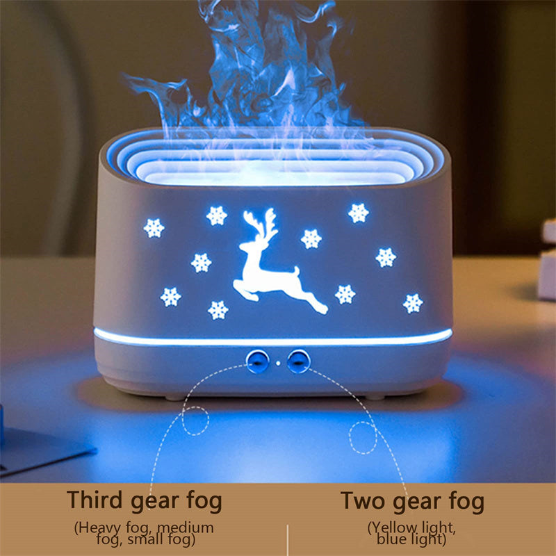 Elk Flame Humidifier, Quiet Atmosphere Lamp for Home