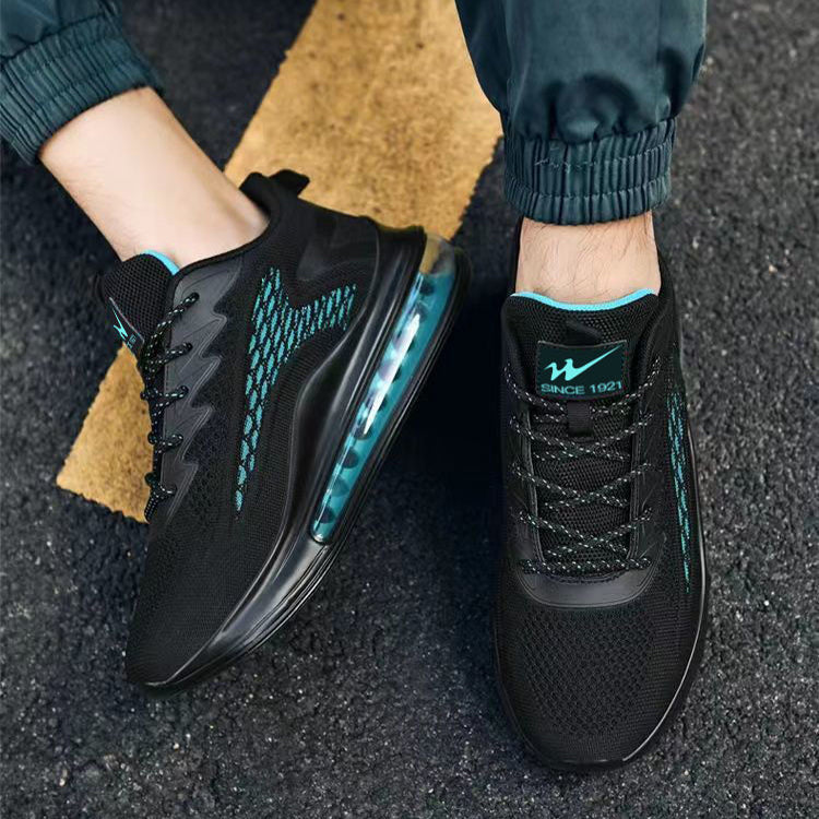 Zapatos de malla sin cordones con cojín de aire, zapatillas deportivas para hombre, zapatos casuales de moda que aumentan la altura