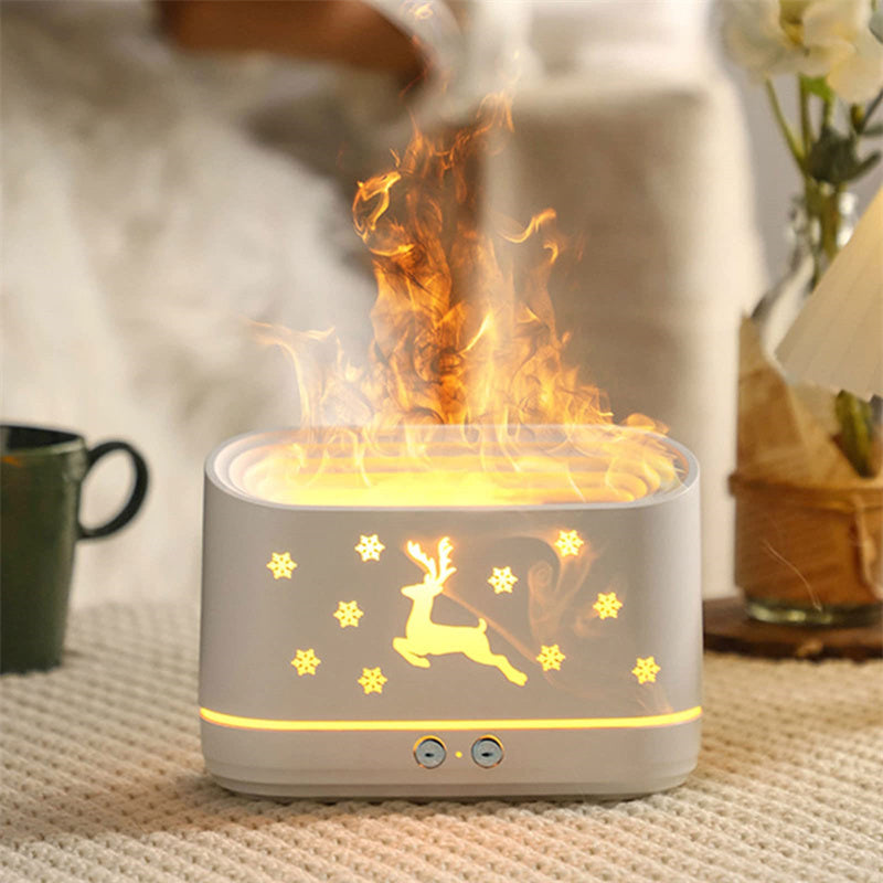 Elk Flame Humidifier, Quiet Atmosphere Lamp for Home