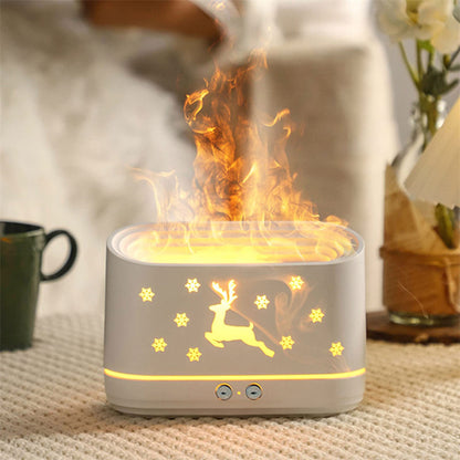 Elk Flame Humidifier, Quiet Atmosphere Lamp for Home