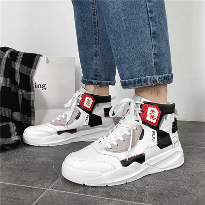 High-top Men's Lace-up Round Toe Casual Sports Men's Shoes