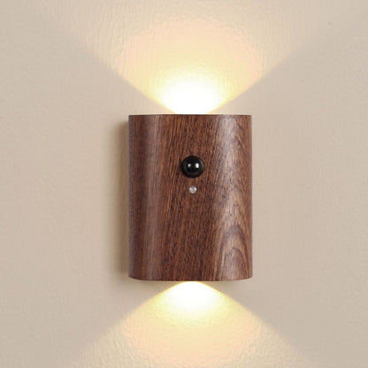 Solid Wood Grain Linkage Human Body Sensing LED Light