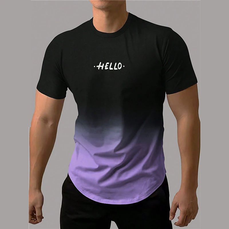 Men's Short-sleeved Sports T-shirt 3d Printing