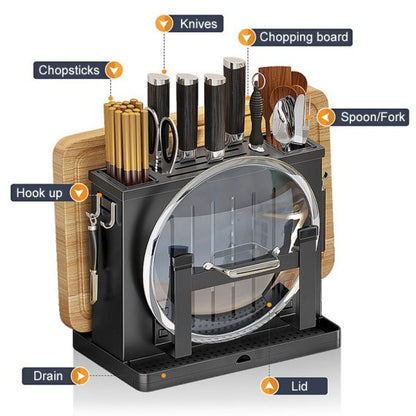 Household Stainless Steel Kitchen Chopsticks Storage Rack