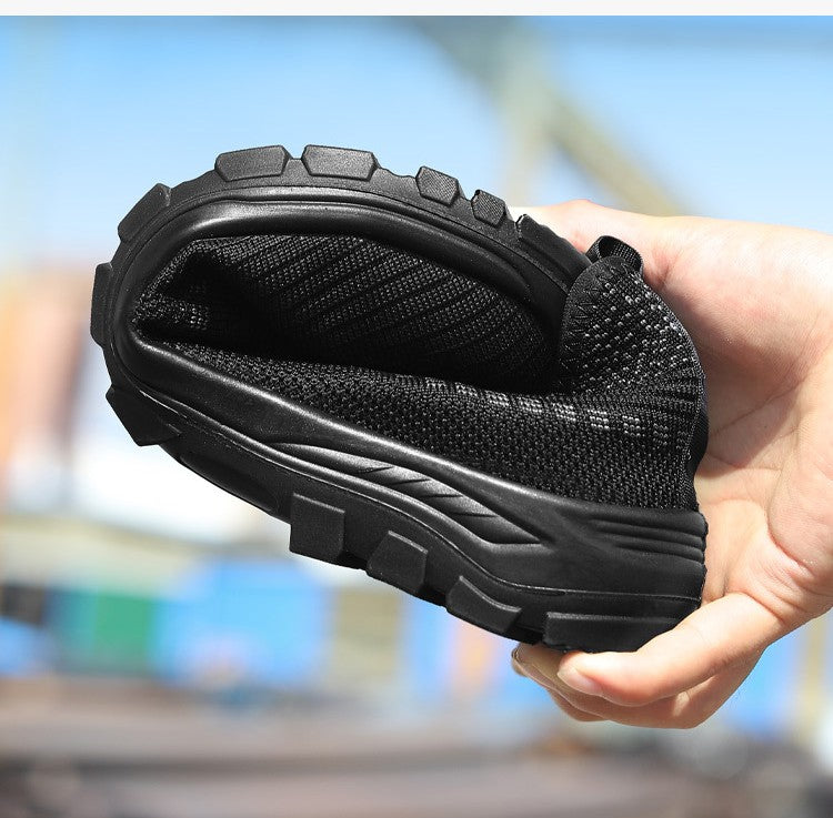 Flying Weaving Summer Labor Protection Shoes For Men Breathable