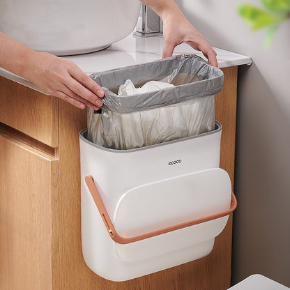 Kitchen Trash Can Wall Mounted Household Cabinet With Lid