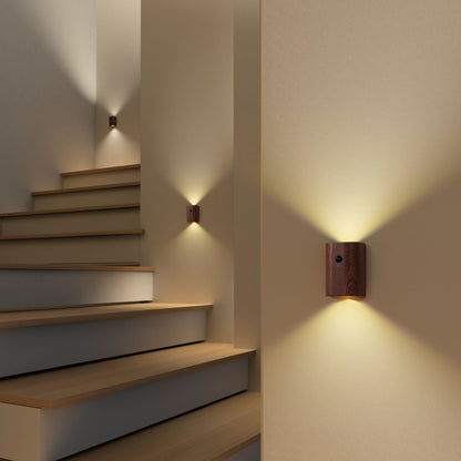 Solid Wood Grain Linkage Human Body Sensing LED Light
