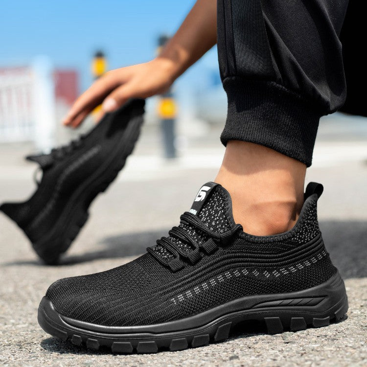 Flying Weaving Summer Labor Protection Shoes For Men Breathable