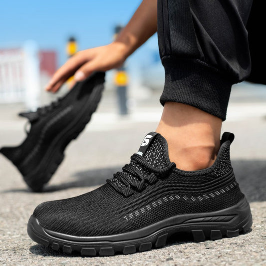 Flying Weaving Summer Labor Protection Shoes For Men Breathable