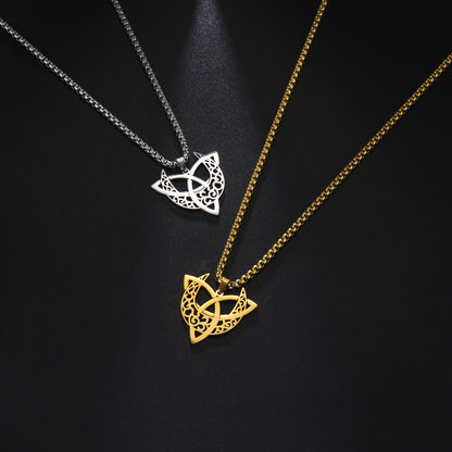 Titanium Steel Hollow Pattern Necklace