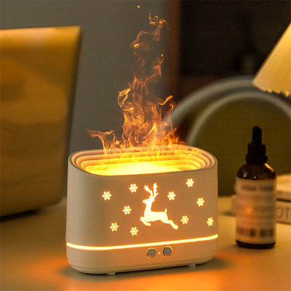 Elk Flame Humidifier, Quiet Atmosphere Lamp for Home