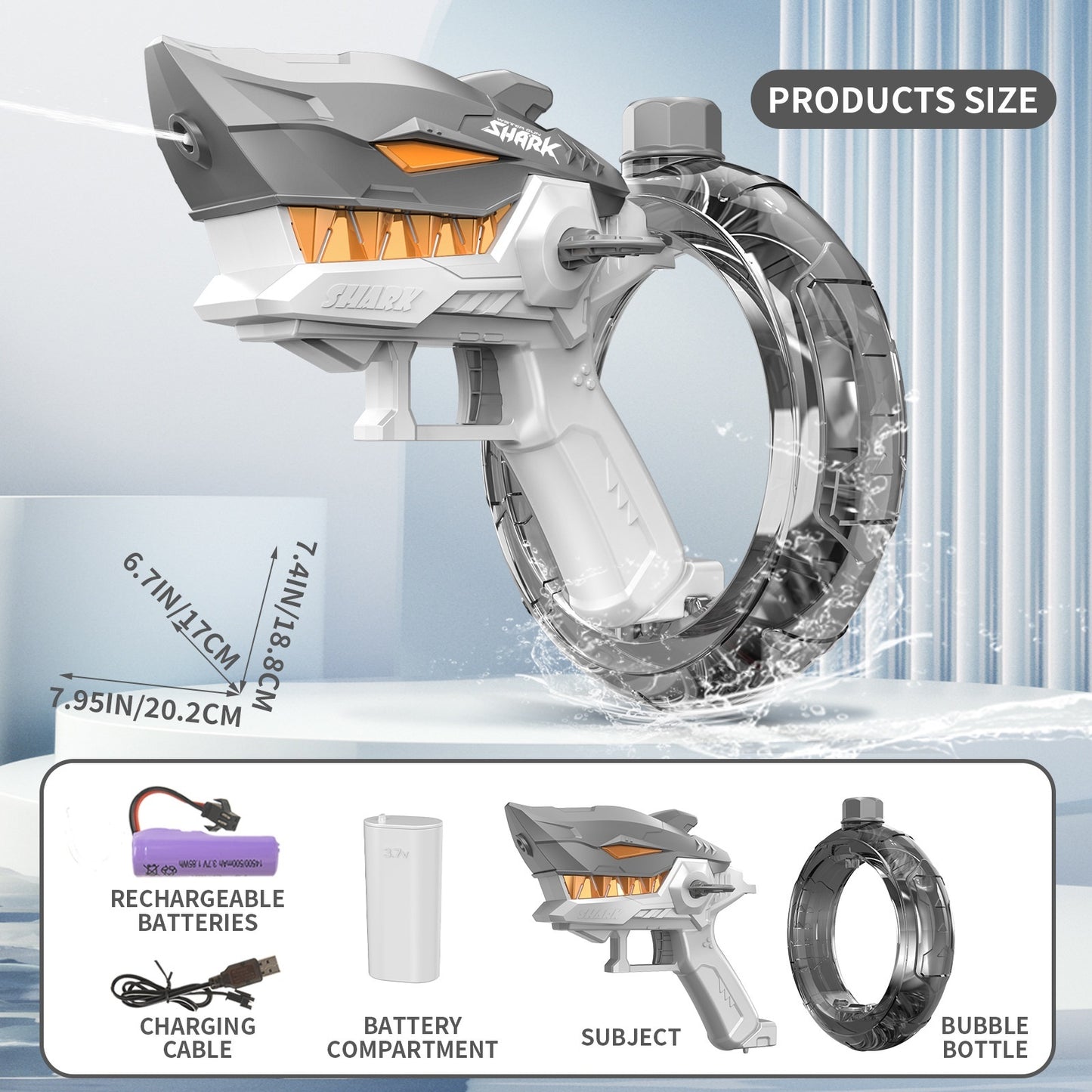Shark Electric Water Gun Toys Fully Automatic
