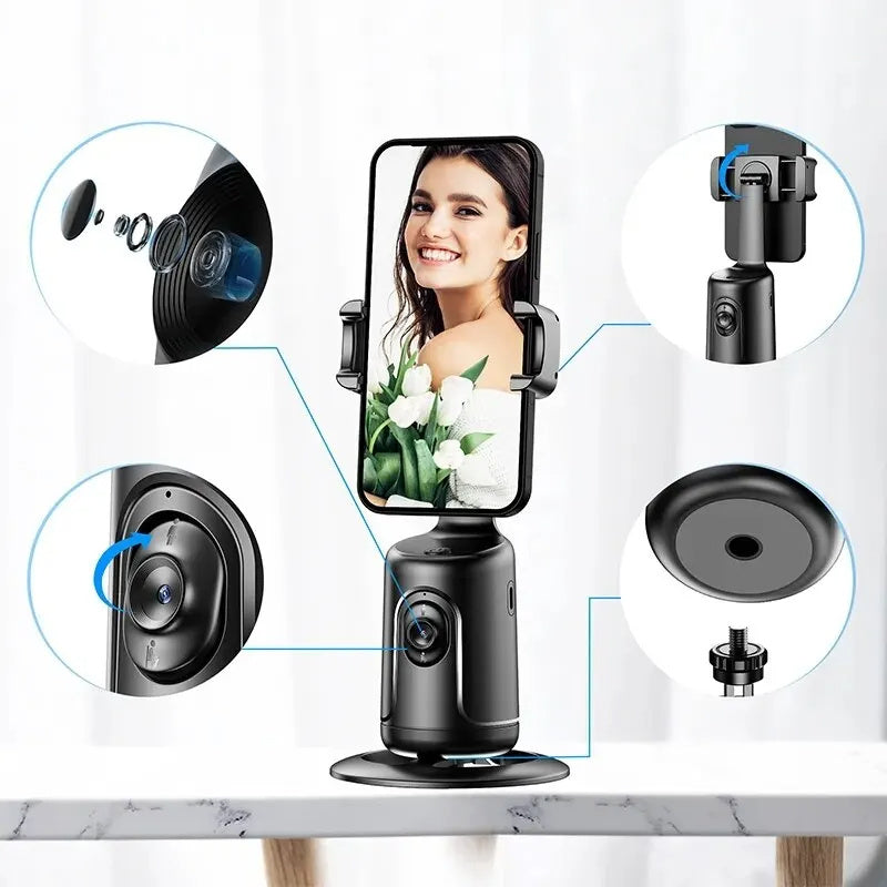 360 Auto Face Tracking Gimbal AI Intelligence Gimbal Face Tracking Phone Holder