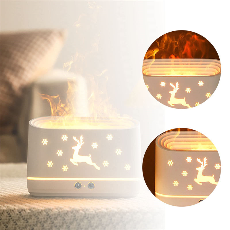 Elk Flame Humidifier, Quiet Atmosphere Lamp for Home