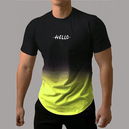 Men's Short-sleeved Sports T-shirt 3d Printing