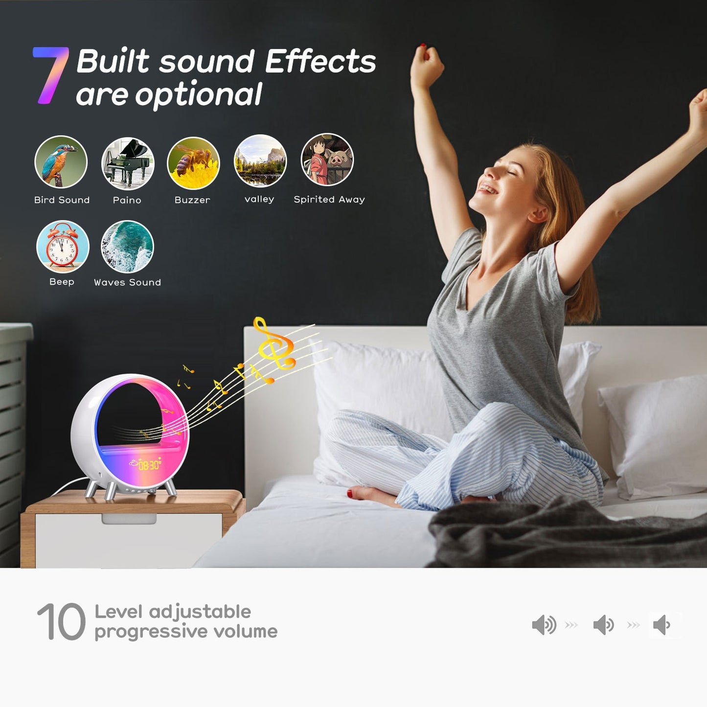 Atmosphere Lamp Bluetooth Speaker Smart Alarm