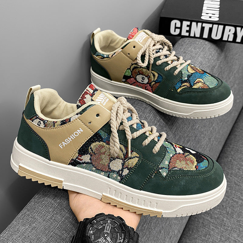 Zapatos de verano para hombre Zapatos planos casuales de moda todo fósforo