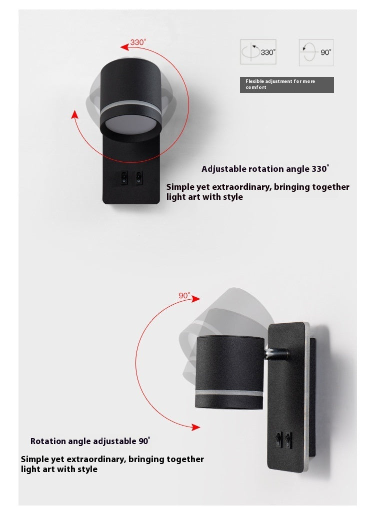 Bedroom Bedside Nordic Modern Minimalist LED Reading Spotlight